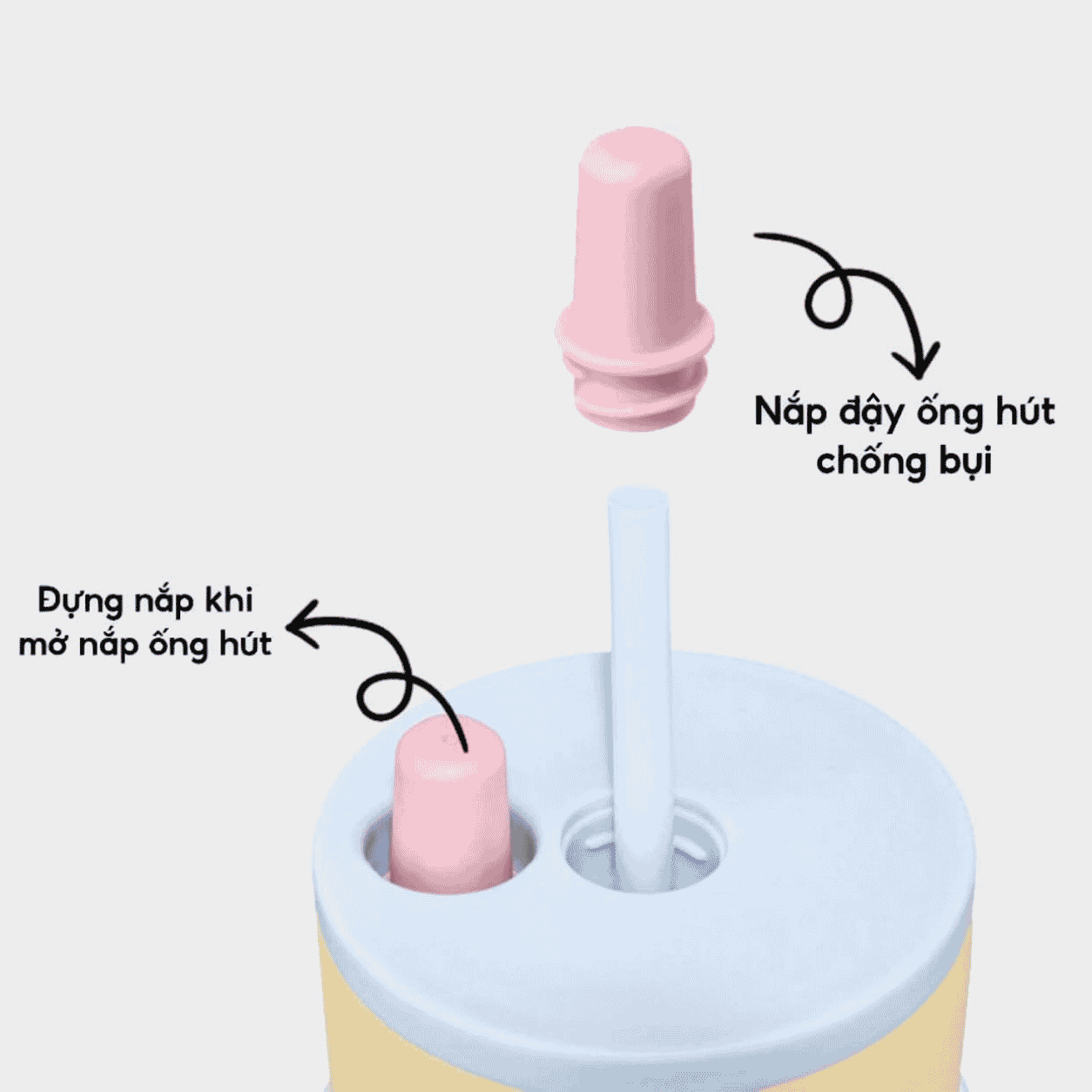 Bình Nước Inox 304 710ml Có Ống Hút - Ảnh 3