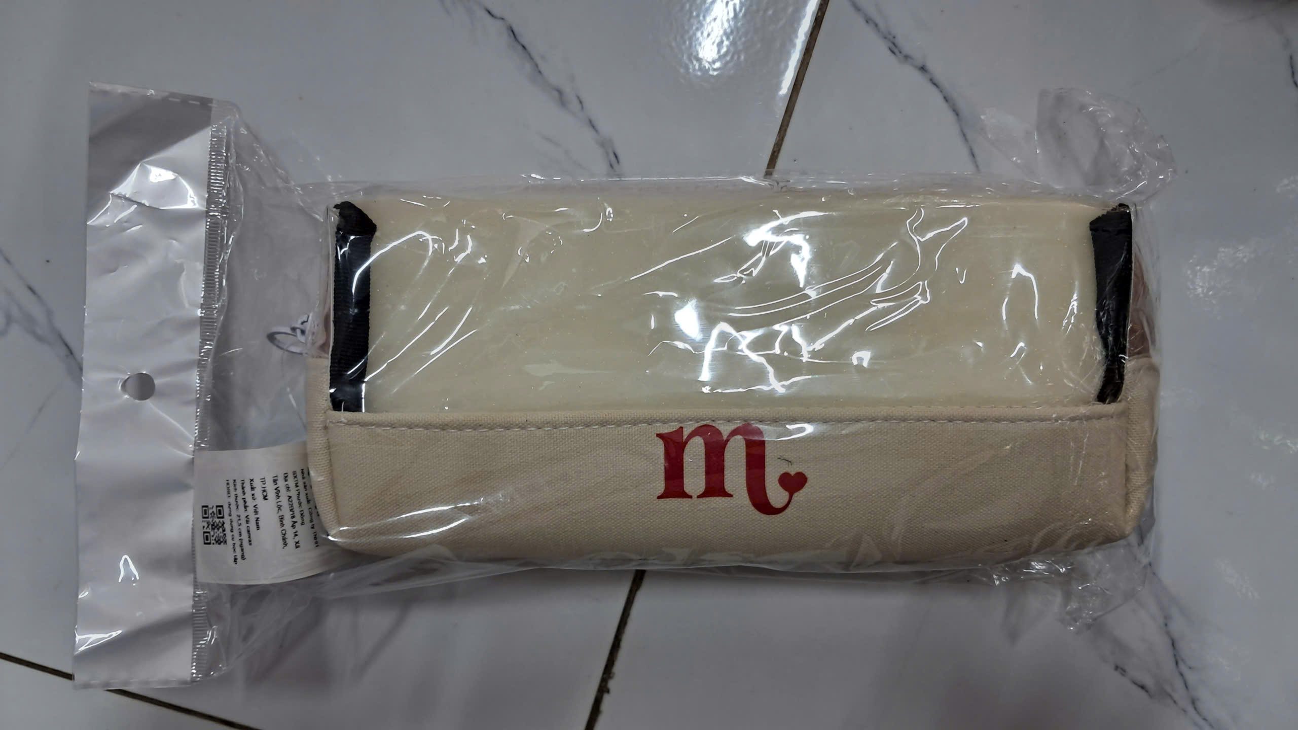 Bóp Viết Chữ Nhật Canvas Lưới BL Ngang - Ảnh 3