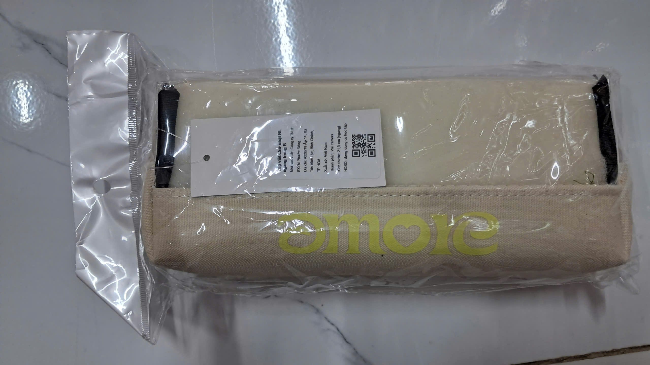 Bóp Viết Chữ Nhật Canvas Lưới BL Ngang - Ảnh 9