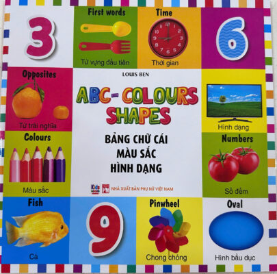 Sách ABC Colours Shapes 2025 Cho Bé Học Chữ Cái, Màu Sắc