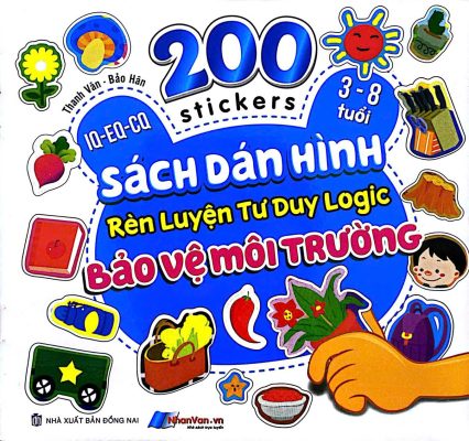 Sách Dán Hình Bảo Vệ Môi Trường 200 Sticker Cho Bé