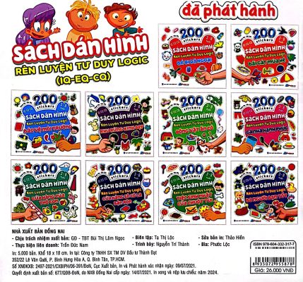 Sách Dán Hình Rèn Luyện Tư Duy Logic Cho Bé 3–8 Tuổi
