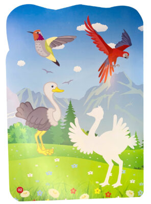 Sticker Dán Hình Thông Minh World Animal 1 Chủ Đề Loài Chim