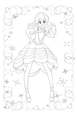 Sách tô màu Anime Princess 2025 cho bé năng động