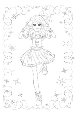 Sách tô màu Anime Princess 2025 cho bé năng động