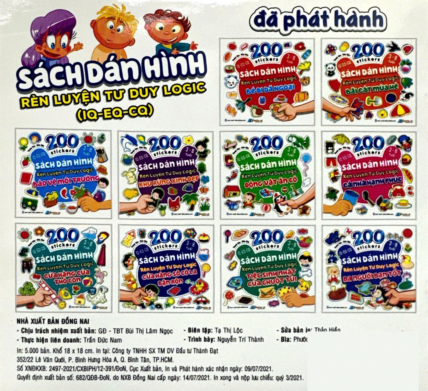 Sách Dán Hình Cửa Hàng Socola 200 Sticker Cho Bé