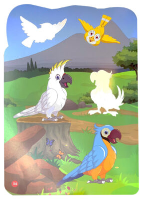 Sticker Dán Hình Thông Minh World Animal 1 Chủ Đề Loài Chim