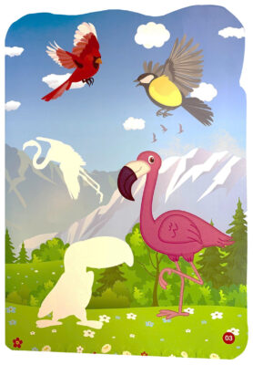 Sticker Dán Hình Thông Minh World Animal 1 Chủ Đề Loài Chim