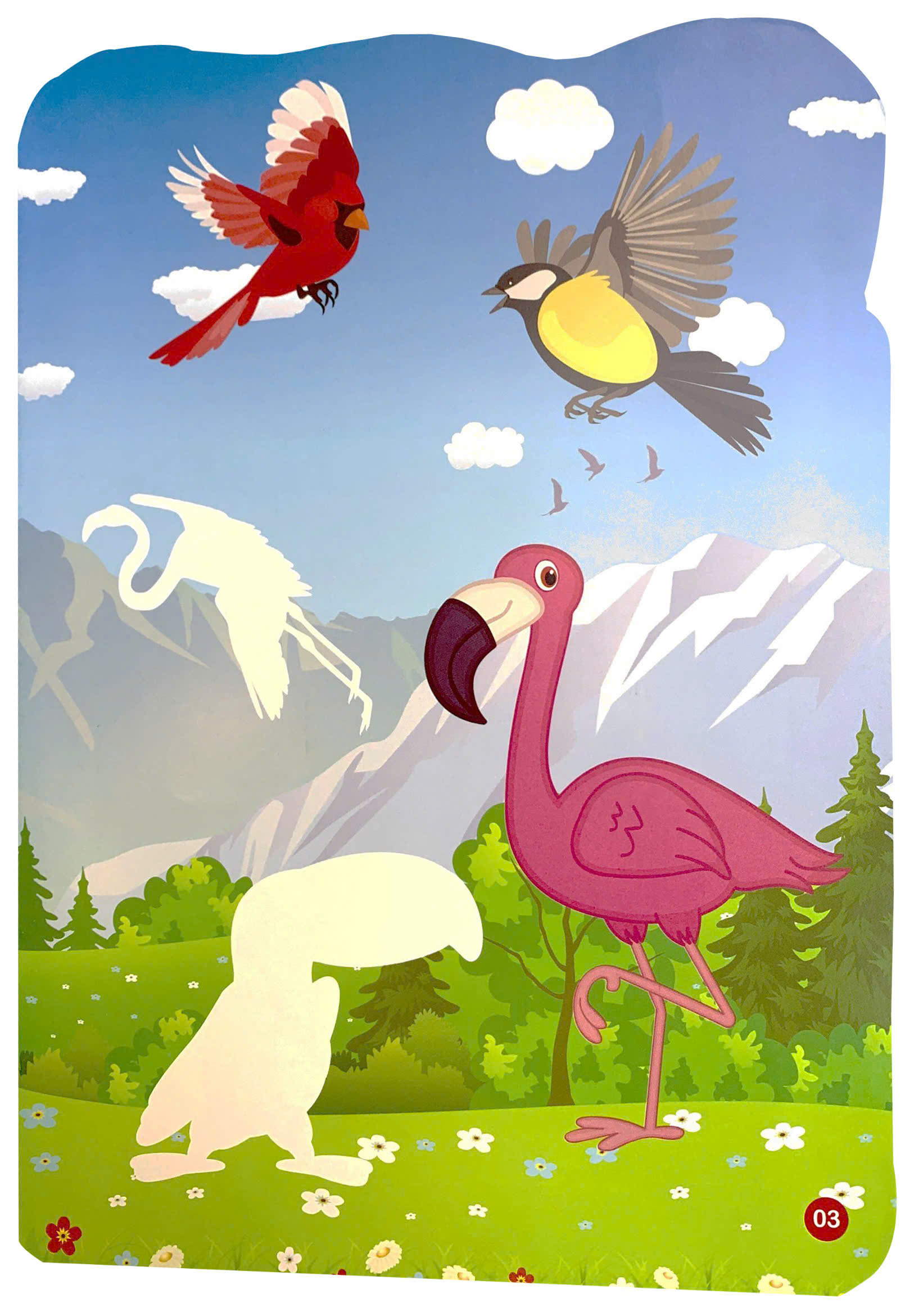Sticker Dán Hình Thông Minh World Animal 1 Chủ Đề Loài Chim