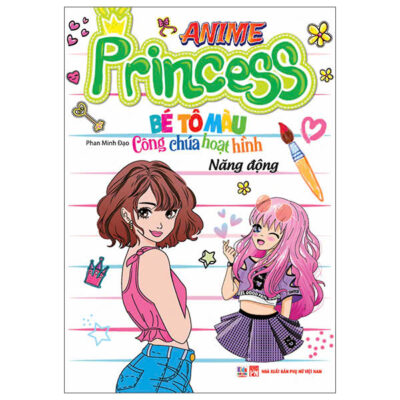 Sách tô màu Anime Princess 2025 cho bé năng động
