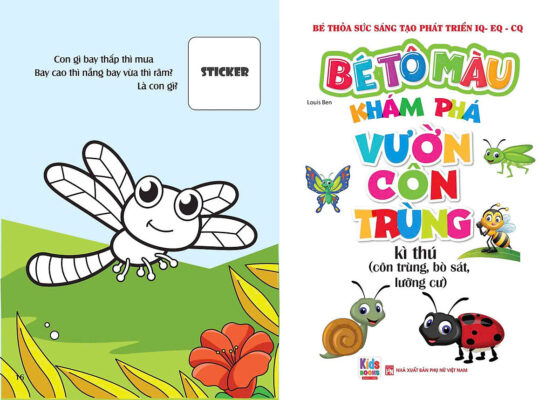Bé Tô Màu Khám Phá Vườn Côn Trùng 50+ Sticker