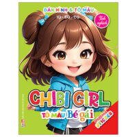 Sách Chibi Girl Tô Màu Bé Gái Kèm Sticker