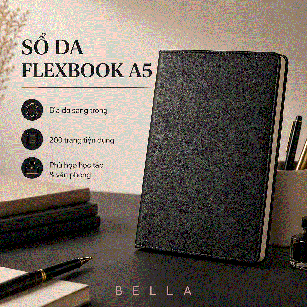 Sổ Da Flexbook A5 Hải Hà 200 Trang Năm 2025