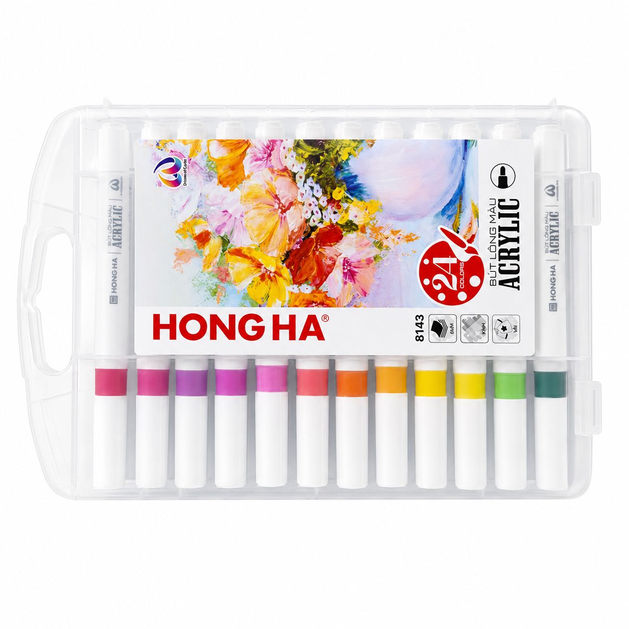 bộ bút lông màu Acrylic Hồng Hà 24 màu