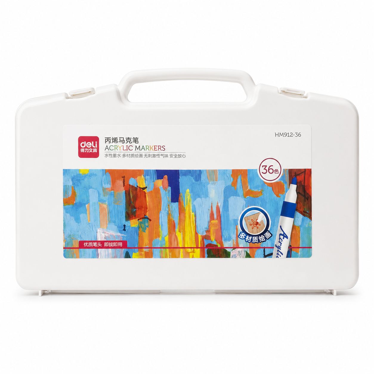 bộ bút marker Acrylic Deli 36 màu