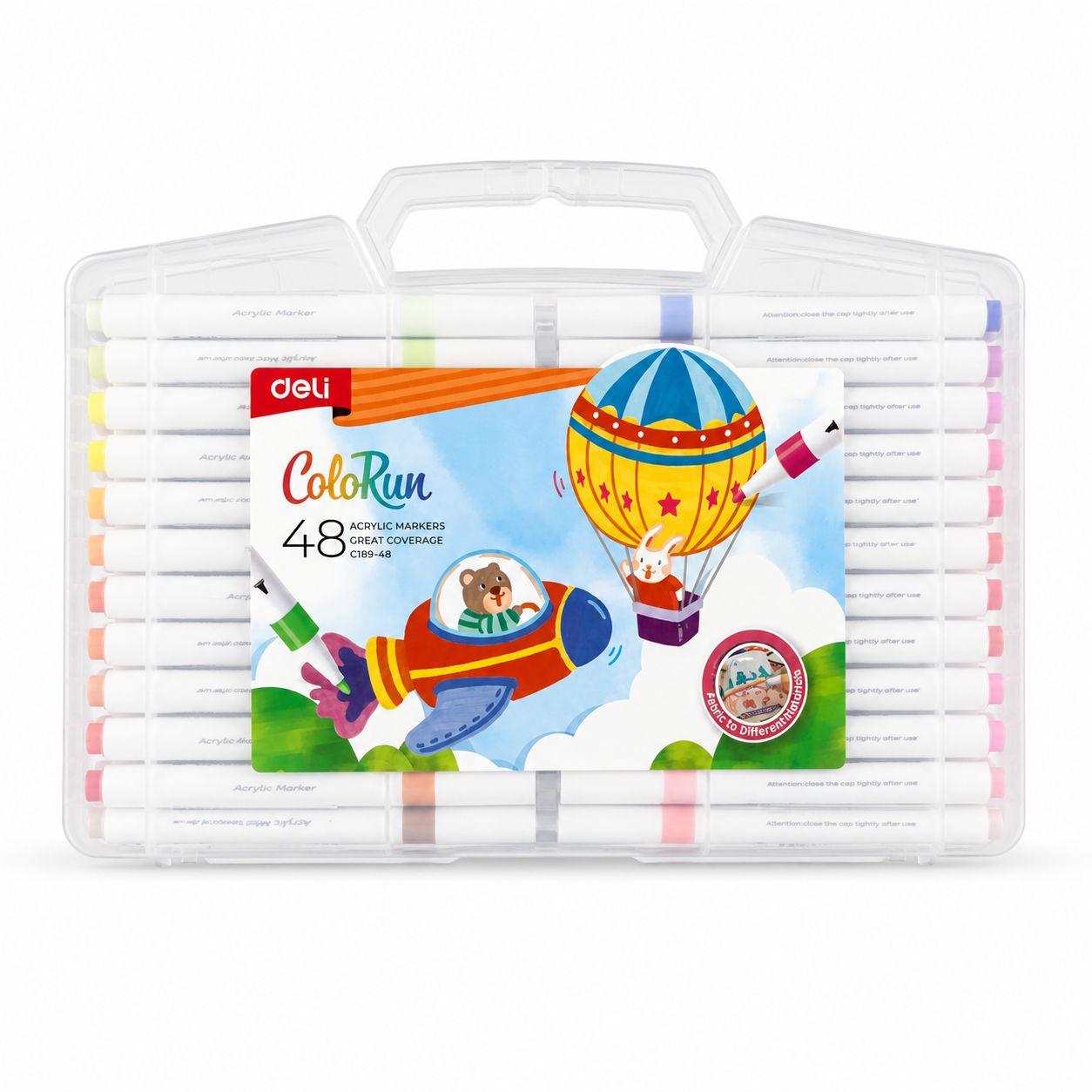 bộ bút marker acrylic Deli 48 màu
