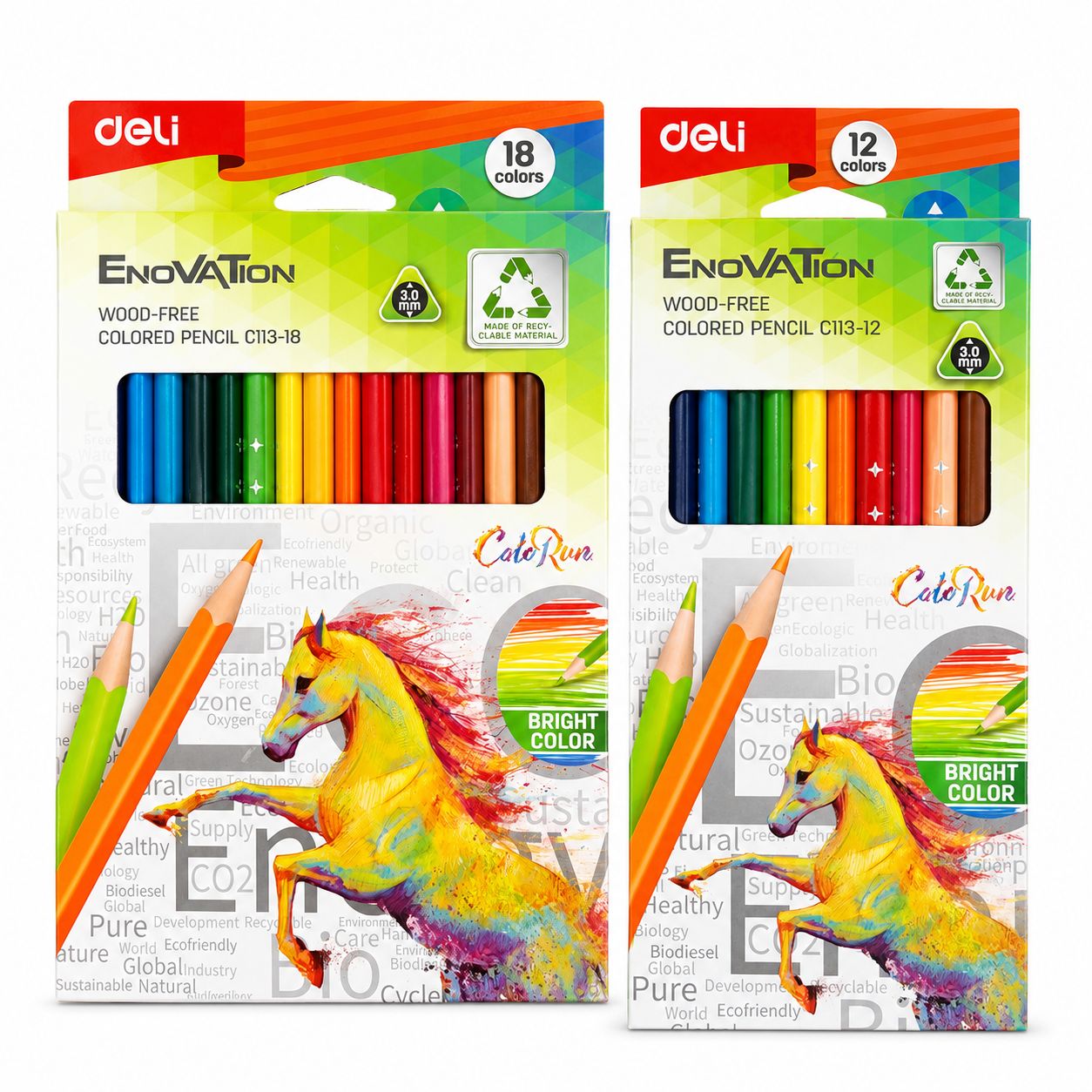 bút chì màu không gỗ Deli Enovation CU3