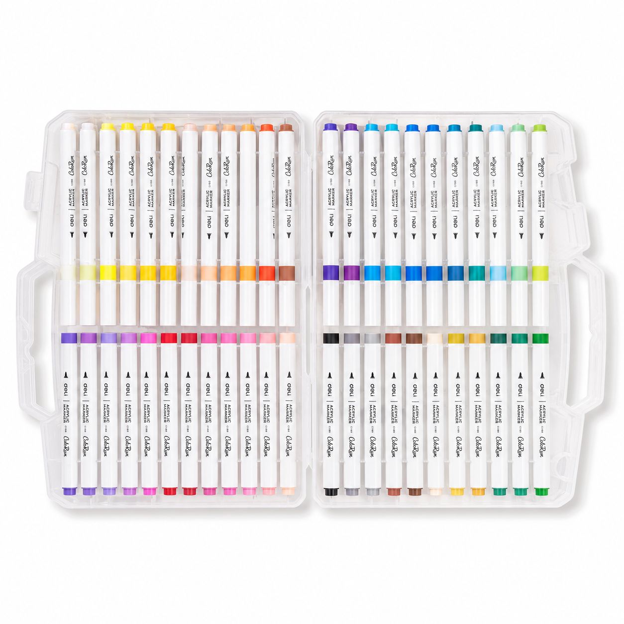 Bộ Bút Marker Acrylic Deli ColoRun C189-48 48 Màu - Ảnh 2