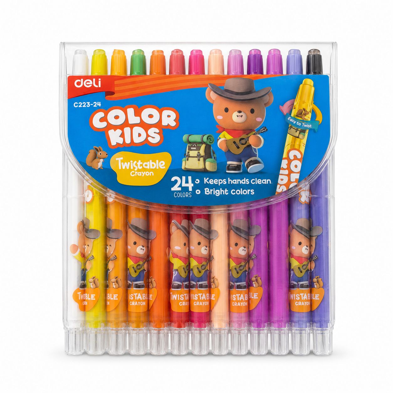 sáp màu vặn Deli Color Kids C223-24,